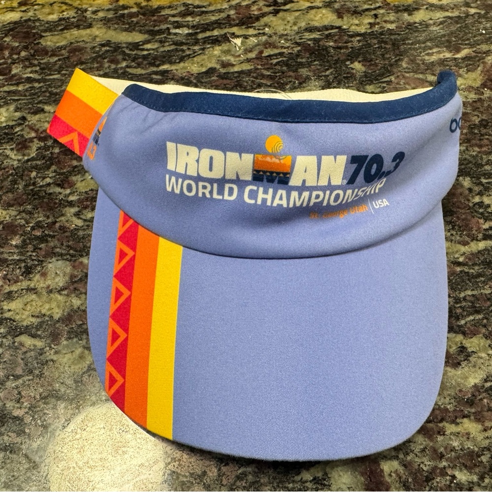 boco Lavender Visor with Orange and Yellow Accent Stripe